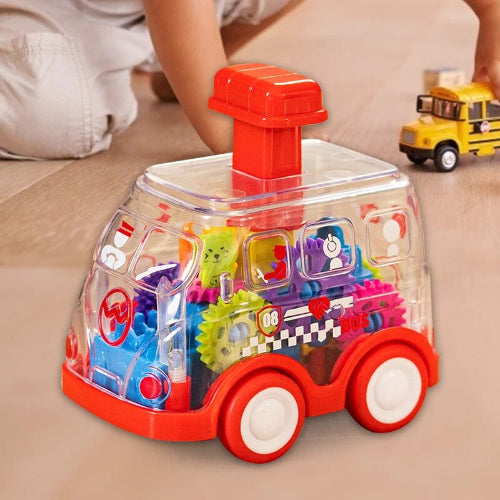 petite voiture jouet rouge transparent