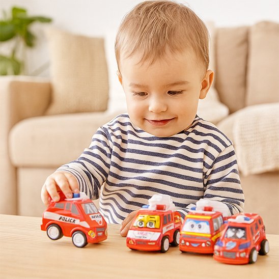Petites voitures  jouets avec enfant 