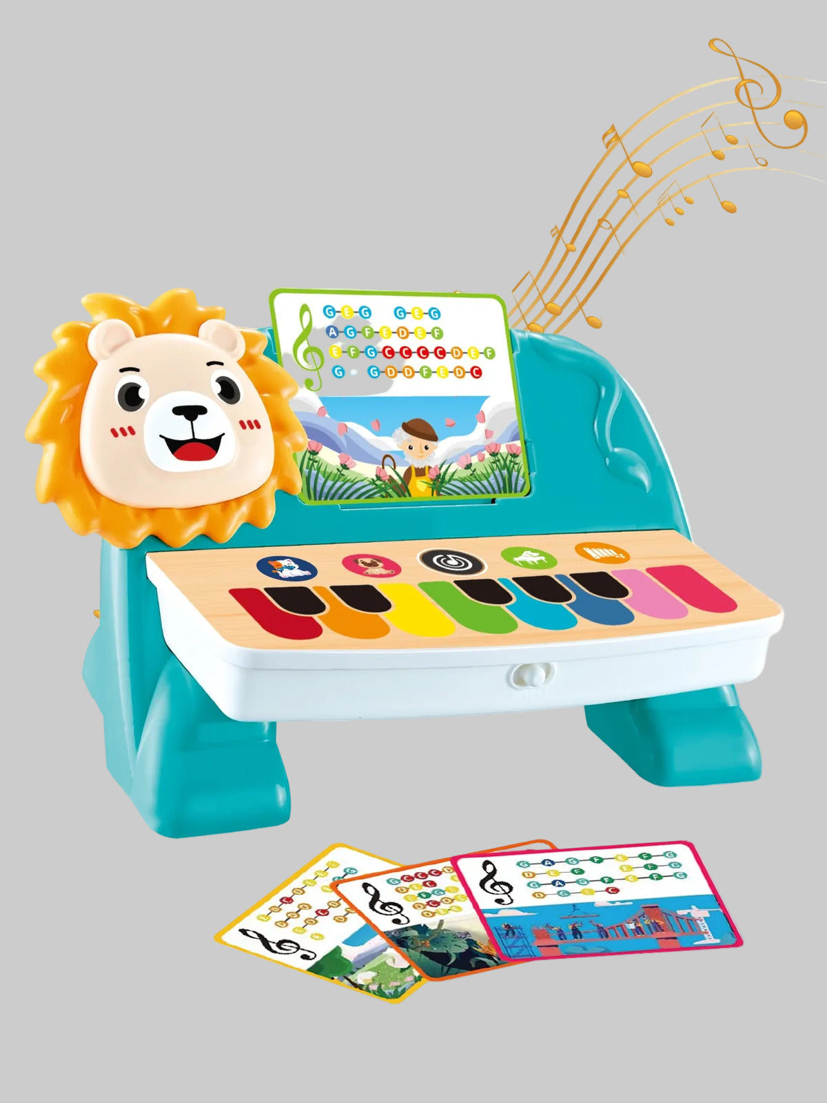 piano bébé tactile lion note musicale