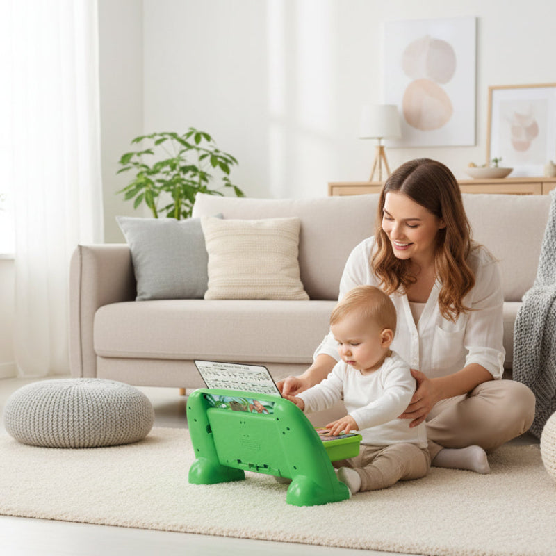 piano pour bébé vert enfant et mamn