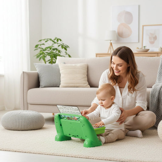 piano pour bébé vert enfant et mamn