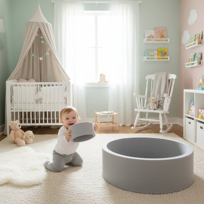 piscine à balle bébé gris sans balle