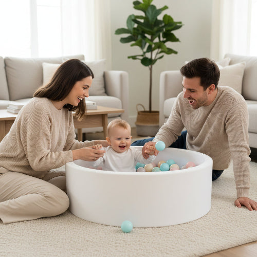 piscine à balle bébé maman papa