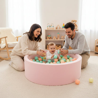 piscine à balle bébé rose