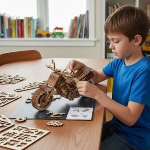 Puzzle 3d bois décoration élégante jeu Math