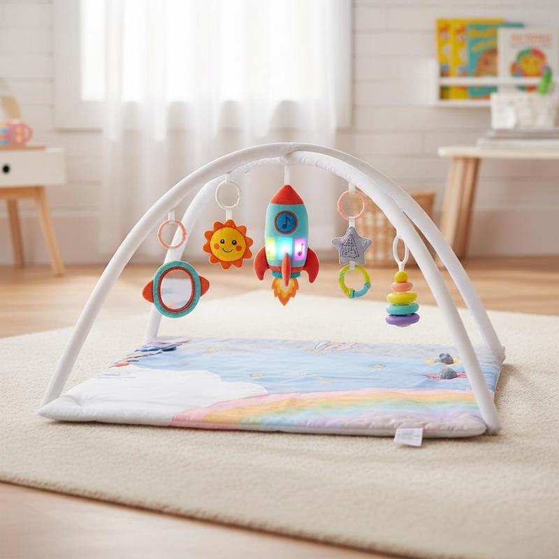 tapis d'éveil bébé lumineux spatial