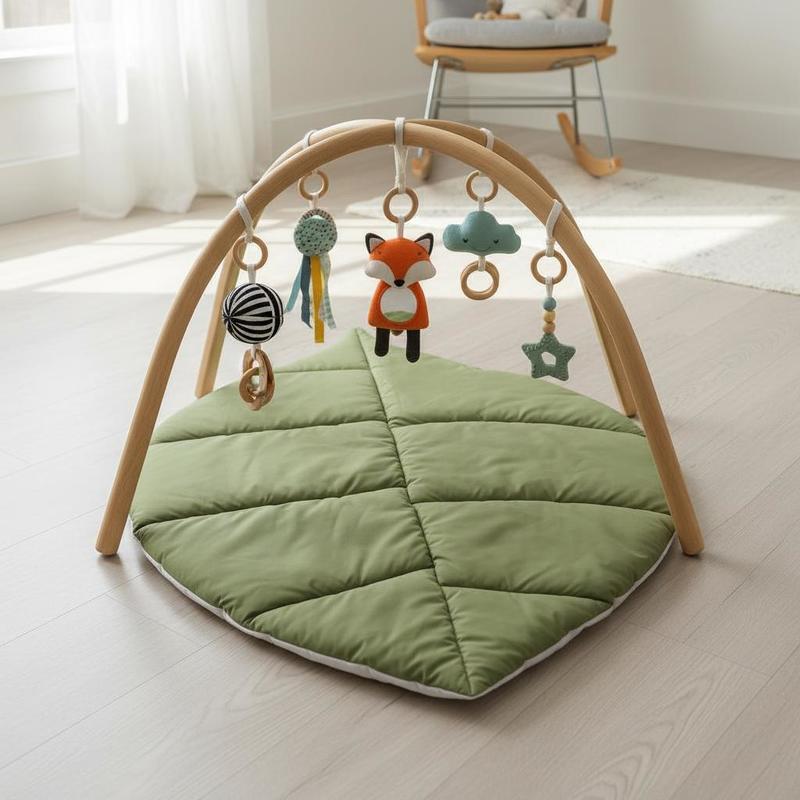 tapis d'éveil bébé avec hochet
