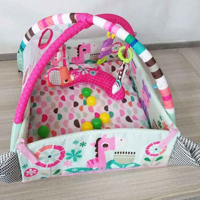 tapis d'éveil bébé rose multicolore
