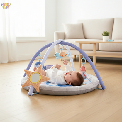 tapis d'éveil pliable bleu étoile