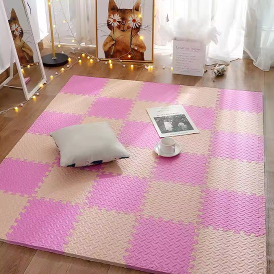 tapis d'éveil rose pour bébé
