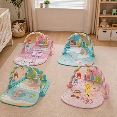 Tapis eveil bebe quatre couleurs différentes