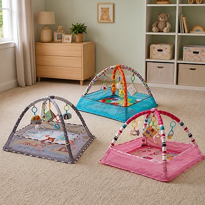 Tapis eveil bebe trois couleurs différentes