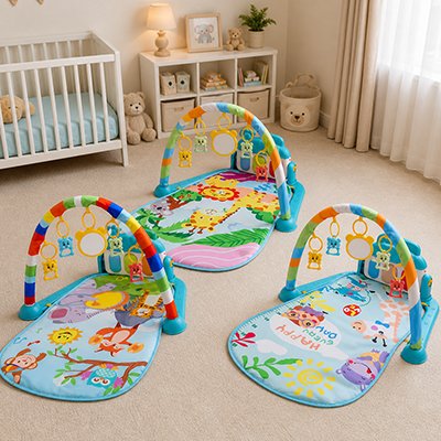 Tapis eveil bebe trois couleurs différentes 
