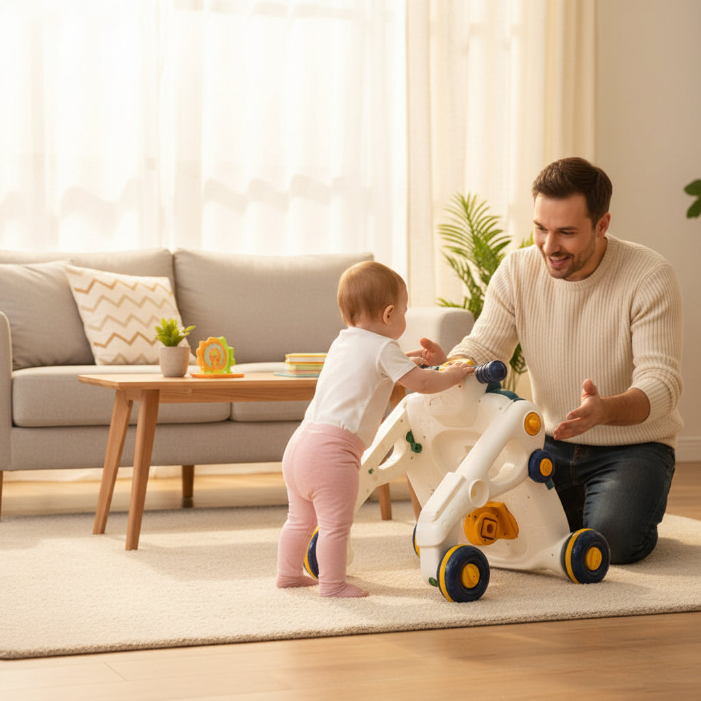 trotteur bébé empêche  déformation jambe