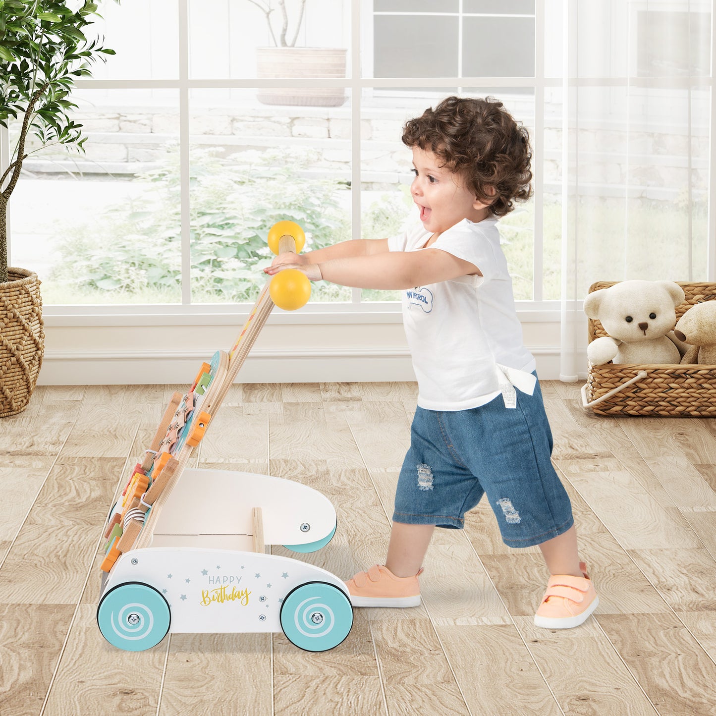 trotteur bébé enfant marche avec jouet
