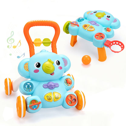 trotteur bébé garçon oursons bleu orange