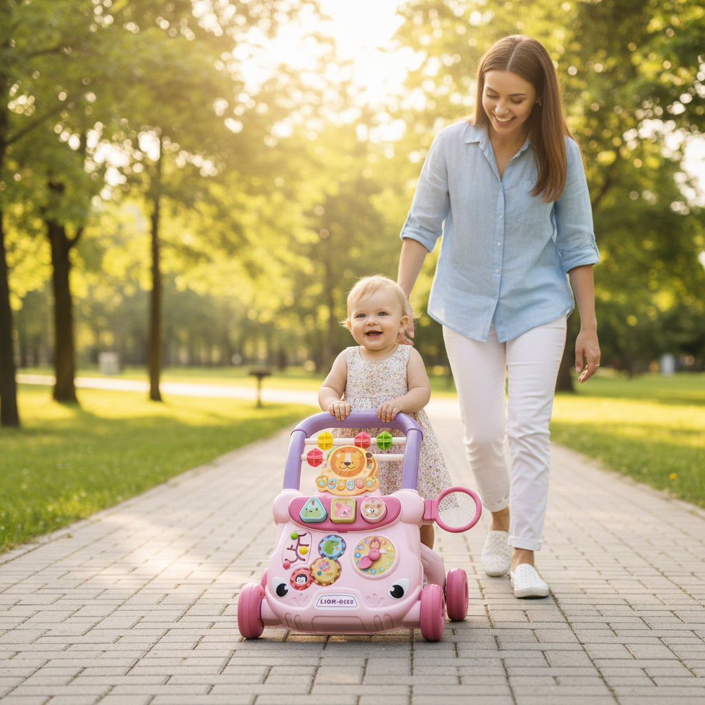 trotteur bébé rose mauve