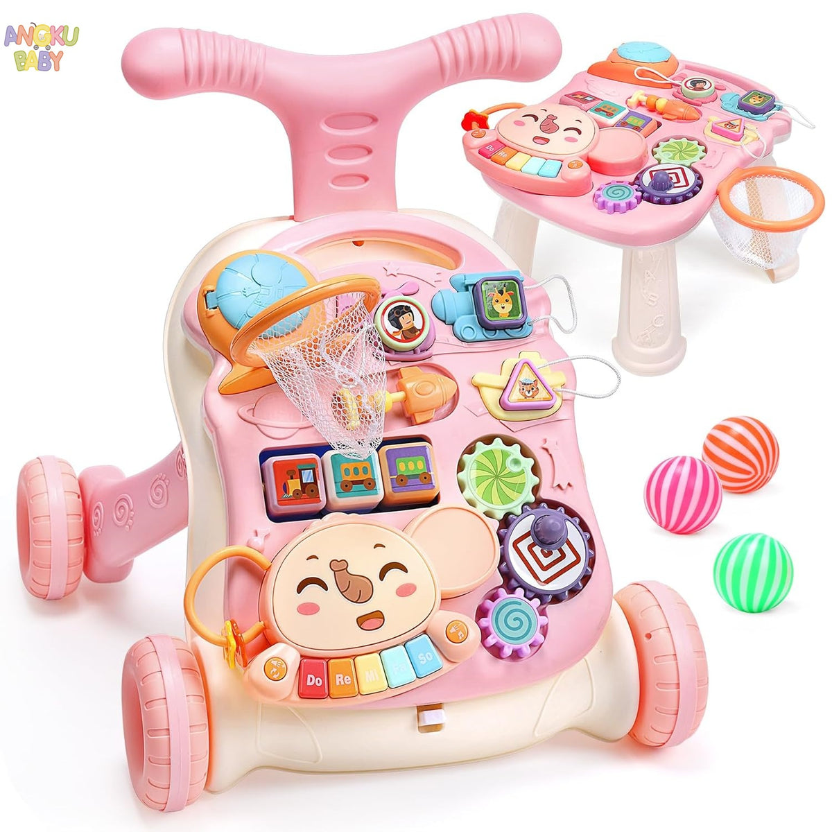 trotteur bébé rose rose
